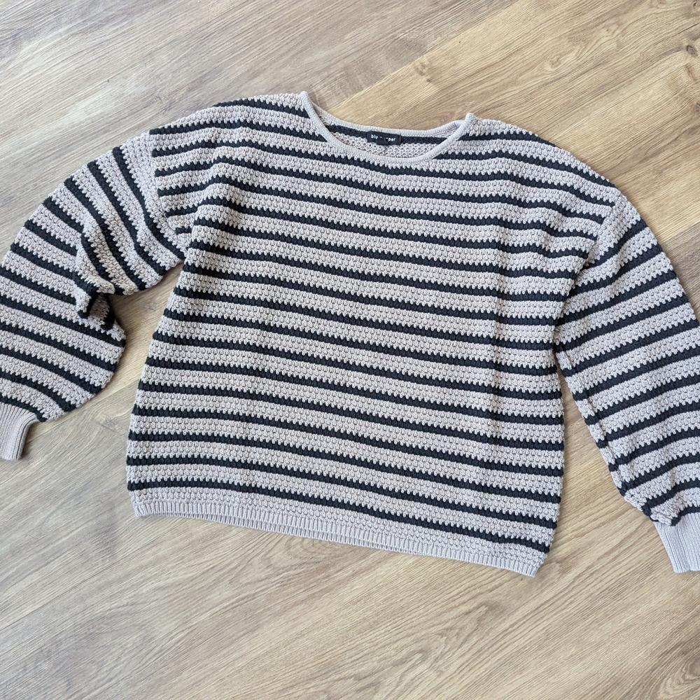Blu Pepper Striped Knit Sweater
